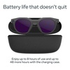 image:imageMeta Oakley HSTN Smart AI Glasses Black Prizm Black PolarizedBlack Frame  Clear to Amethyst Transitions Lenses