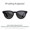 image:imageMeta RayBan Gen 2 Headliner Smart AI Glasses Shiny Black Green LensesMatte Black  Polarized Gradient Graphite Lenses