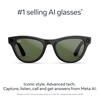 image:imageMeta RayBan Gen 2 Skyler Smart AI Glasses Transp Peach TransitionsShiny Black  Green Lenses