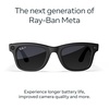 image:imageMeta RayBan Gen 2 Wayfarer Shiny Cosmic Blue  Smart AI Glasses for Men Women  2x Battery Life  3K Ultra HD  12 MP Camera Audio Video Recording  Transitions Sapphire Lenses  SunglassesMatte Black  Polarized Gradient Graphite Lenses