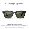 image:imageMeta RayBan Gen 2 Wayfarer Shiny Cosmic Blue  Smart AI Glasses for Men Women  2x Battery Life  3K Ultra HD  12 MP Camera Audio Video Recording  Transitions Sapphire Lenses  SunglassesShiny Black  Green Lenses