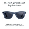 image:imageMeta RayBan Gen 2 Wayfarer Shiny Cosmic Blue  Smart AI Glasses for Men Women  2x Battery Life  3K Ultra HD  12 MP Camera Audio Video Recording  Transitions Sapphire Lenses  SunglassesShiny Cosmic Blue  Transitions Sapphire Lenses