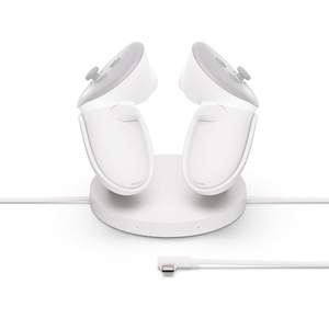 image:imageMeta Quest Compact Charging Dock  Works with Meta Quest 33S  Extended Headset Charging Cable  Wireless Charging for Touch Plus Controllers